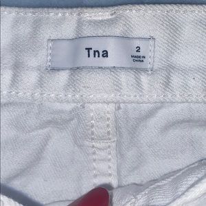 ARITZIA- TNA Asymmetrical denim skirt